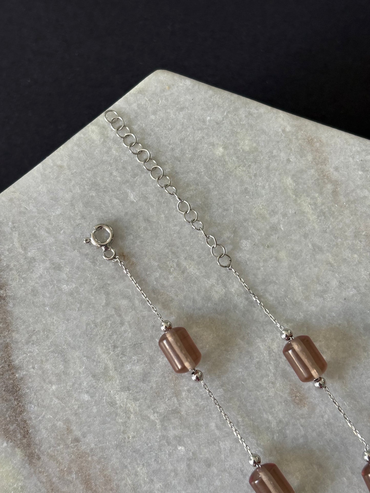 Barrel Beaded Chain Zultanite Bracelet