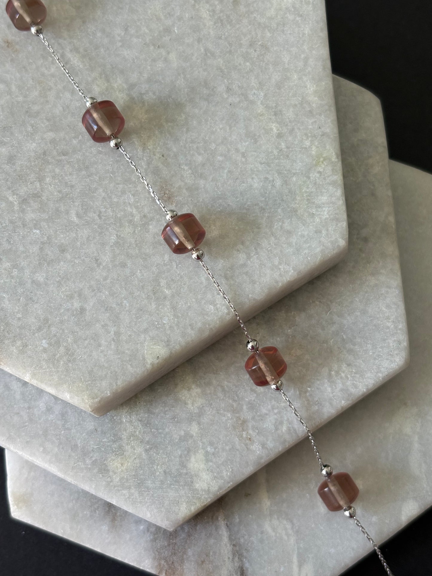 Barrel Beaded Chain Zultanite Bracelet