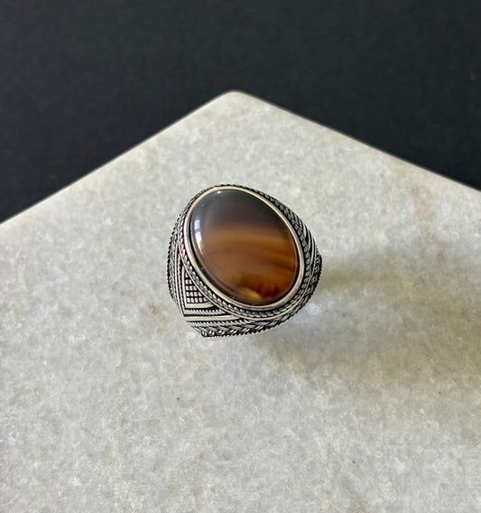 Dusk Yemeni Aqiq Ring