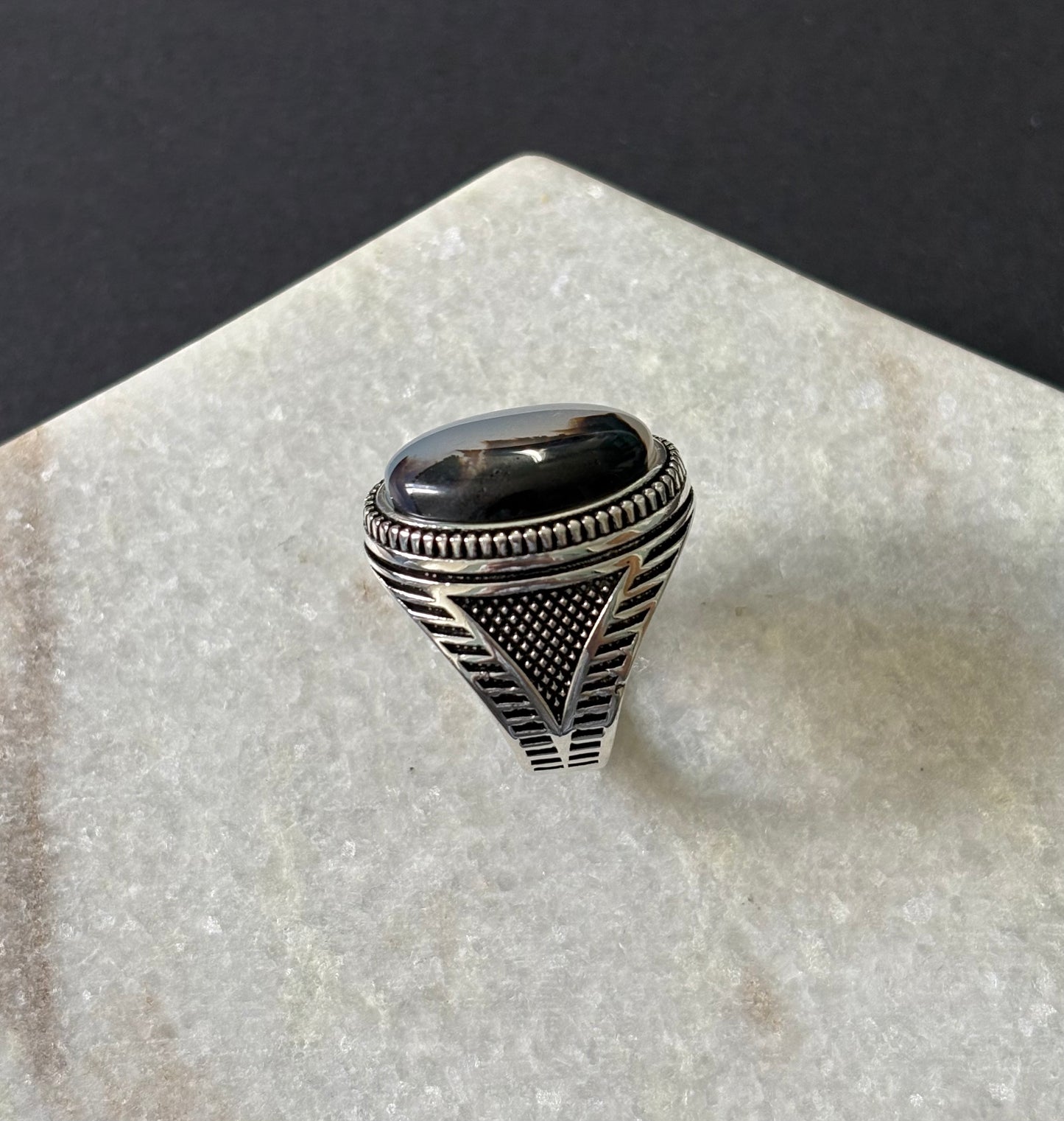 Jabal Yemeni Aqiq Ring