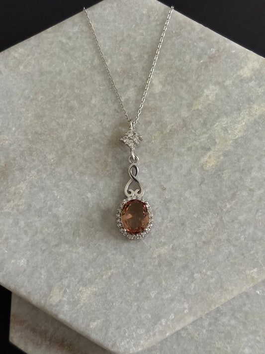 Vintage Oval Snowflake Zultanite Necklace
