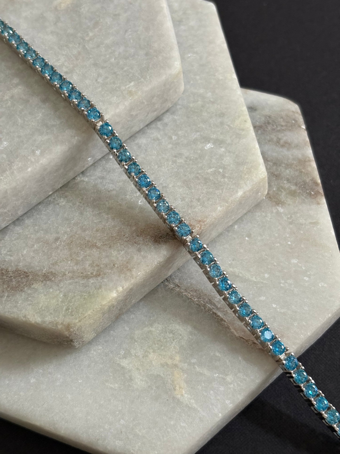 Tennis Aquamarine Bracelet