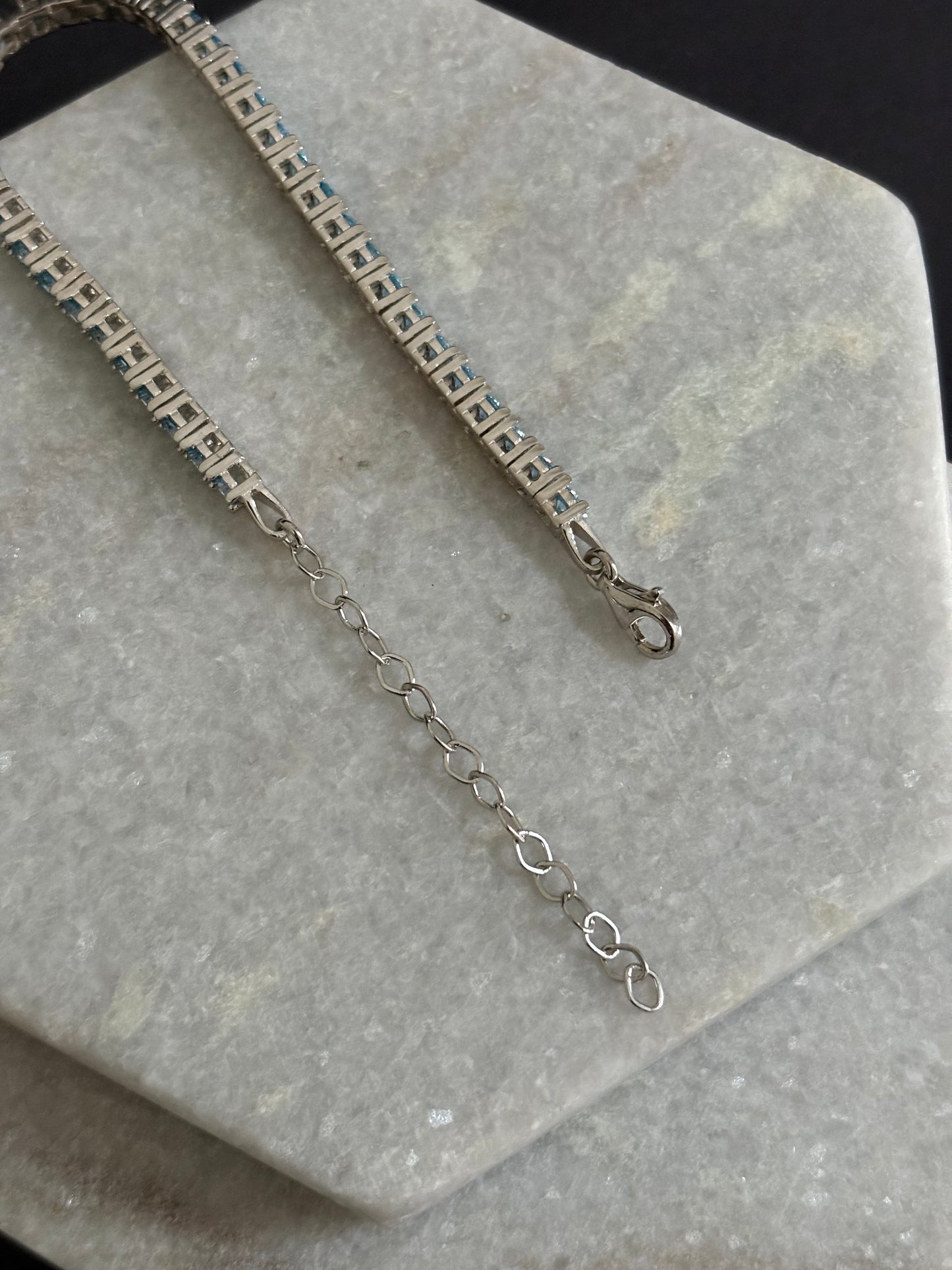 Tennis Aquamarine Bracelet