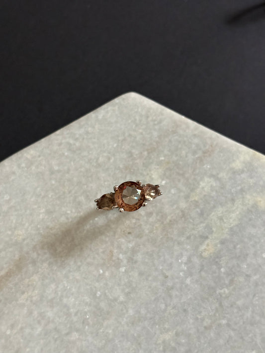 Trinity Round Zultanite Ring