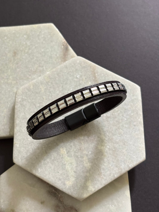 Mosaic Leather Bracelet