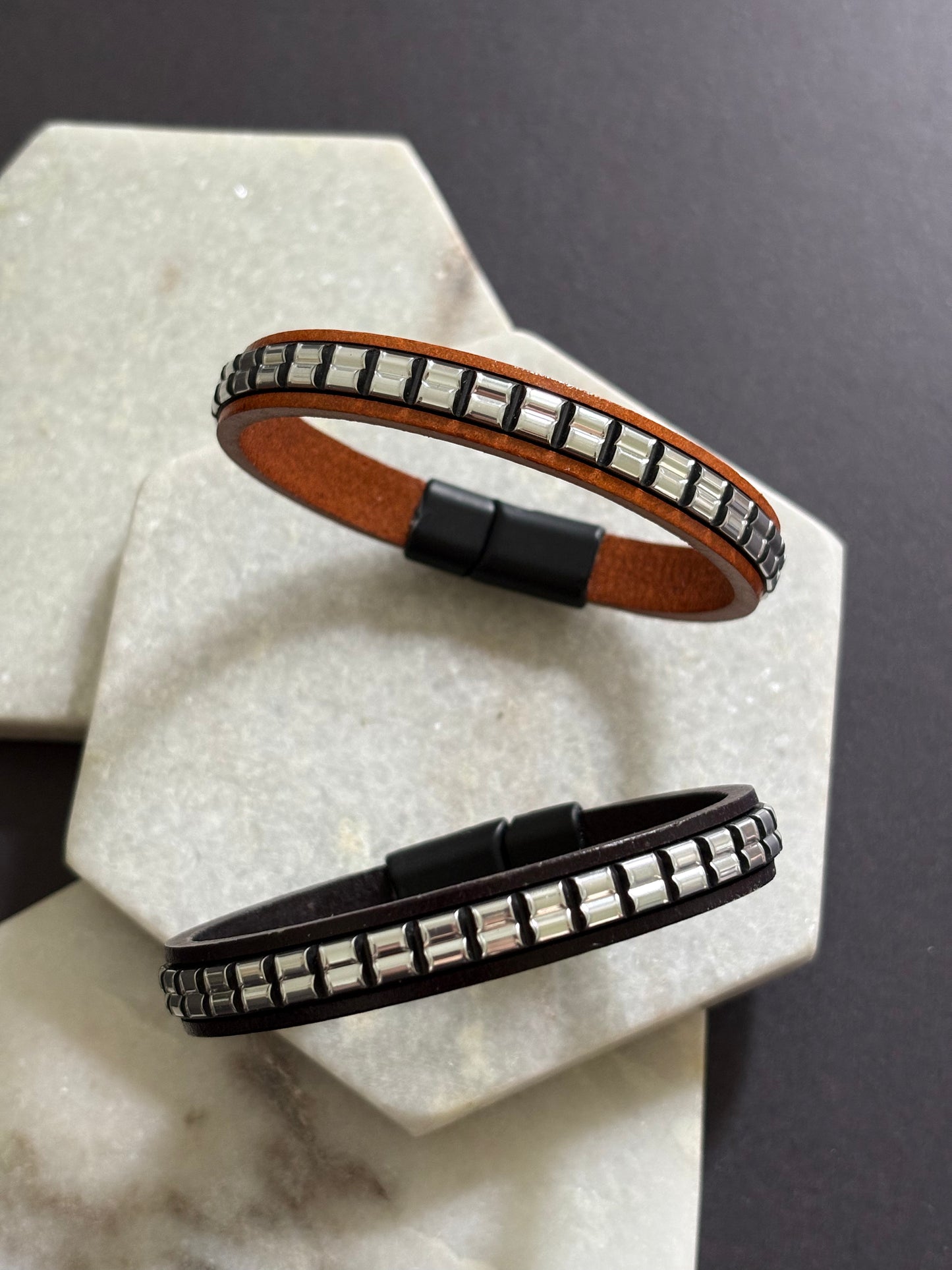 Mosaic Leather Bracelet