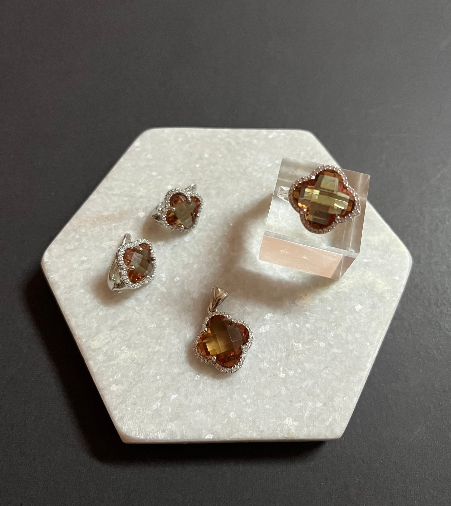 Pavé Clover Set