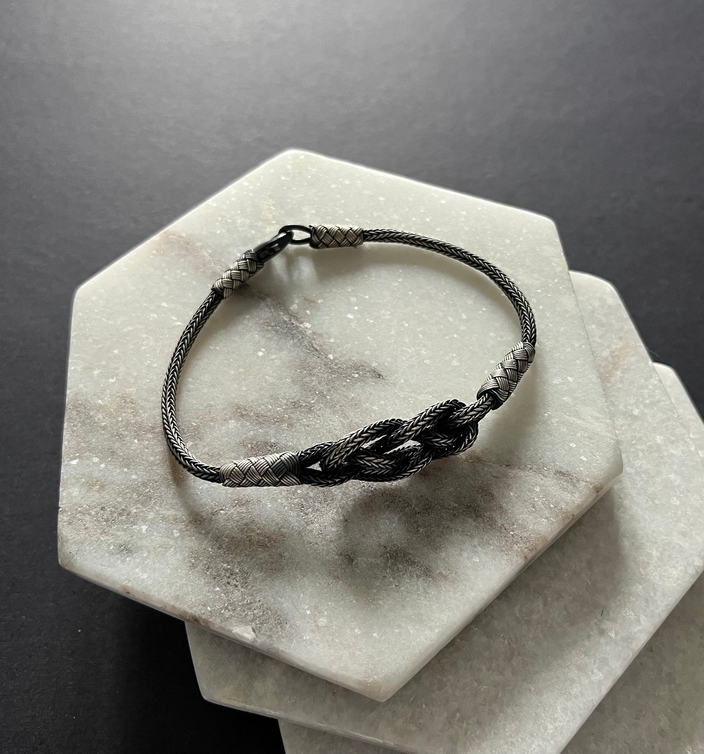 Triple Knot Silver Thread Bracelet