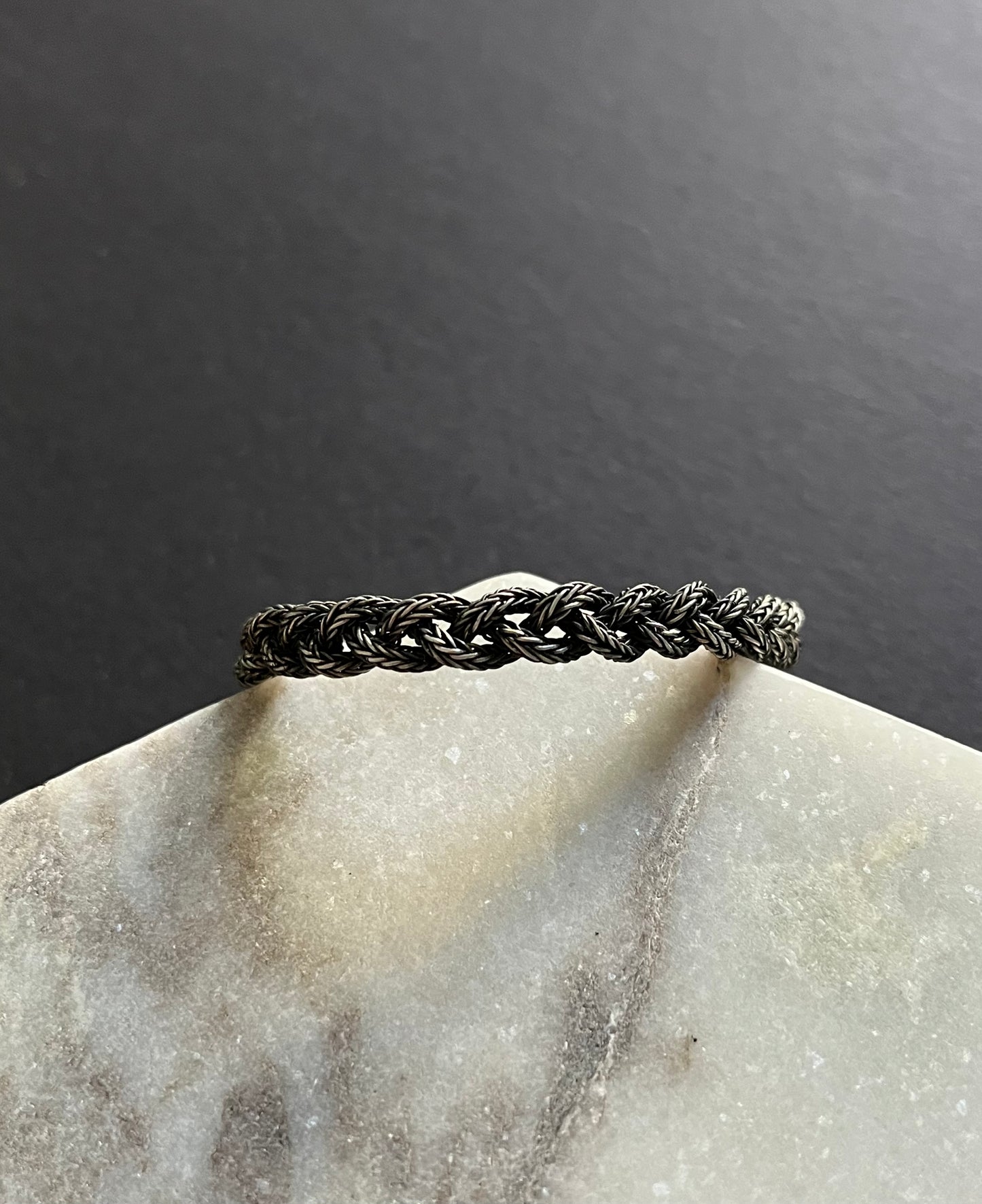 Braided Silver Thread Bracelet