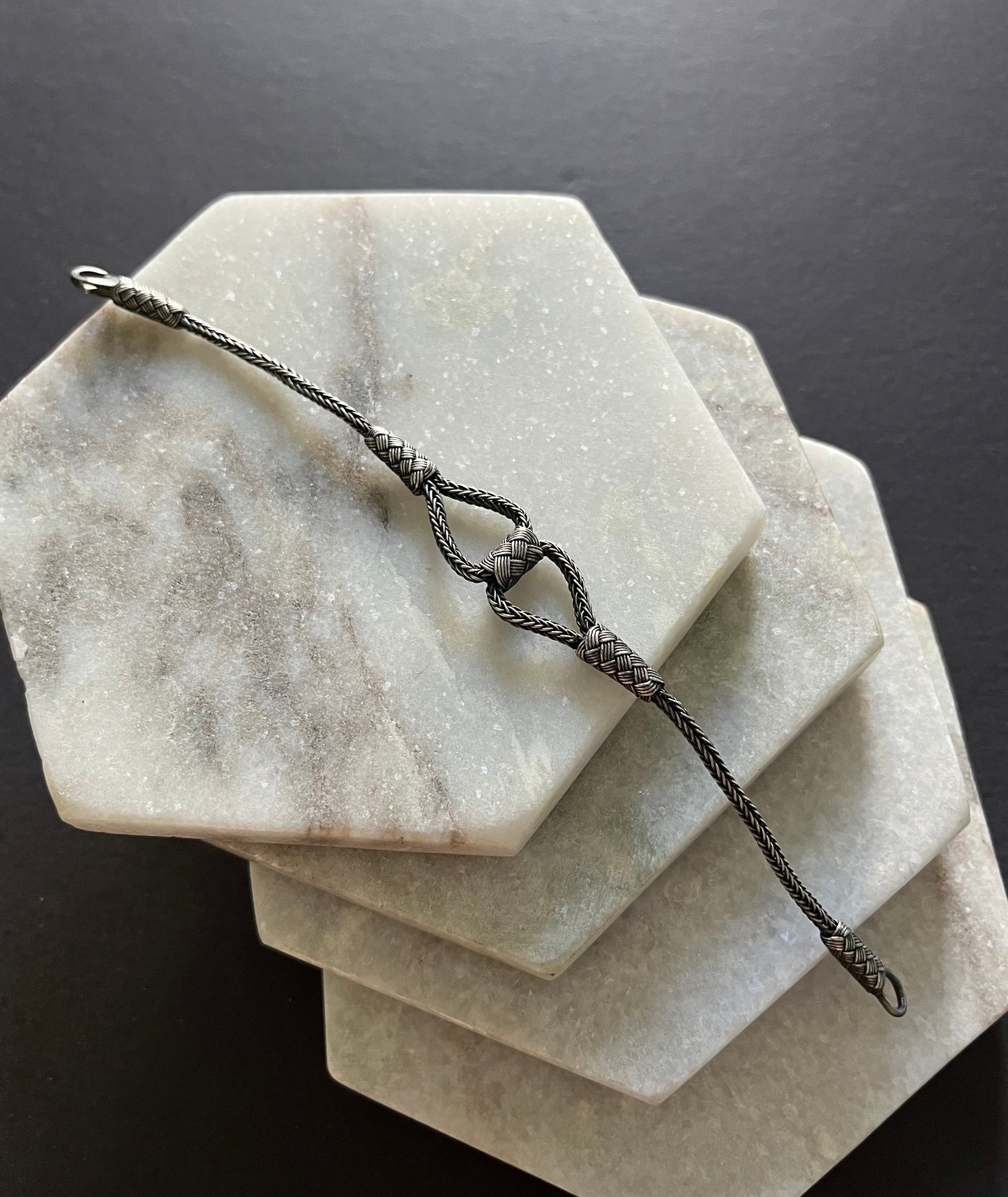 Strength Silver Thread Bracelet