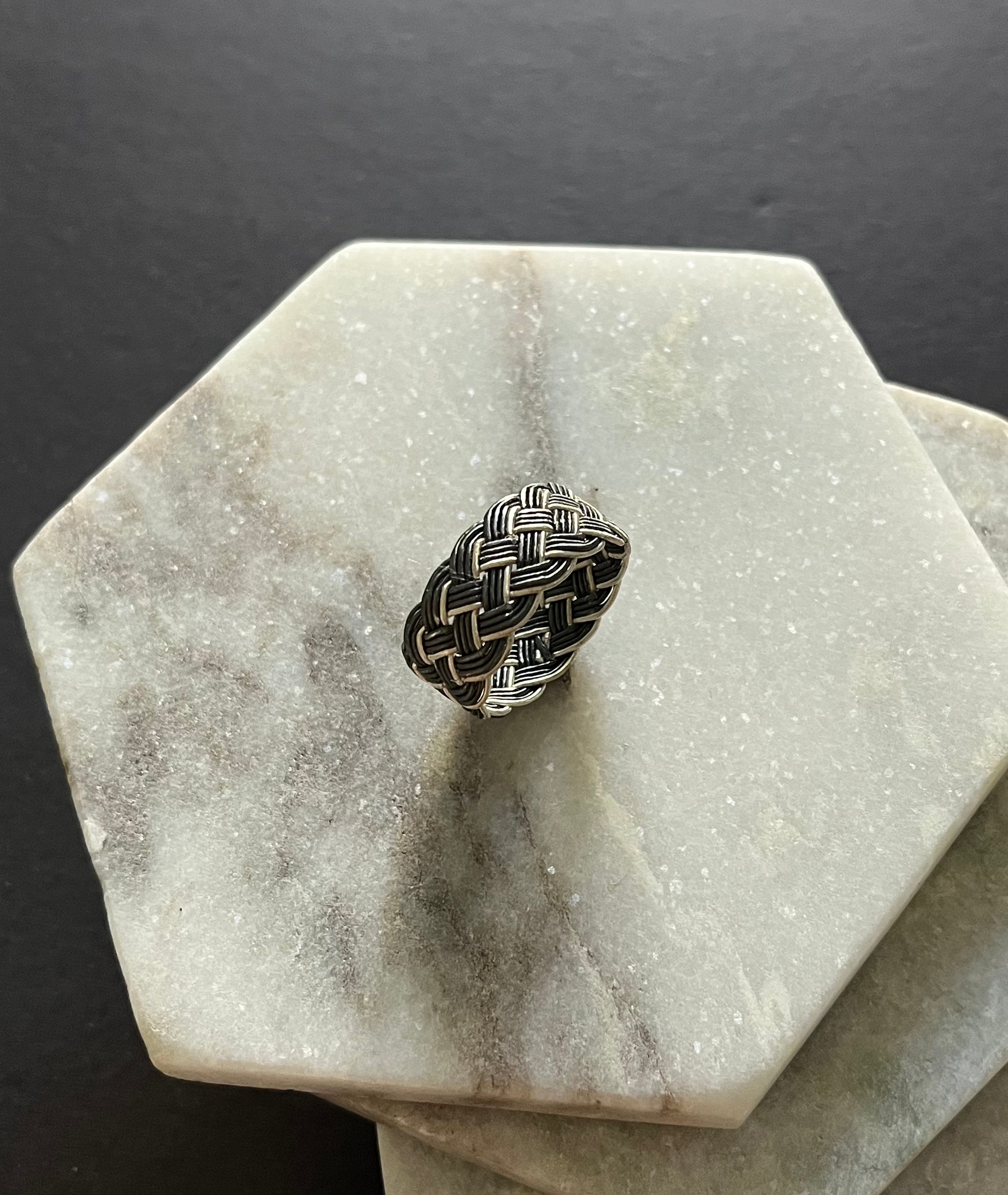 Mix Plait Sterling Silver Thread Ring – 103 Jewelry