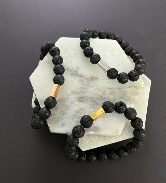 Lava Stone Accent Bracelet