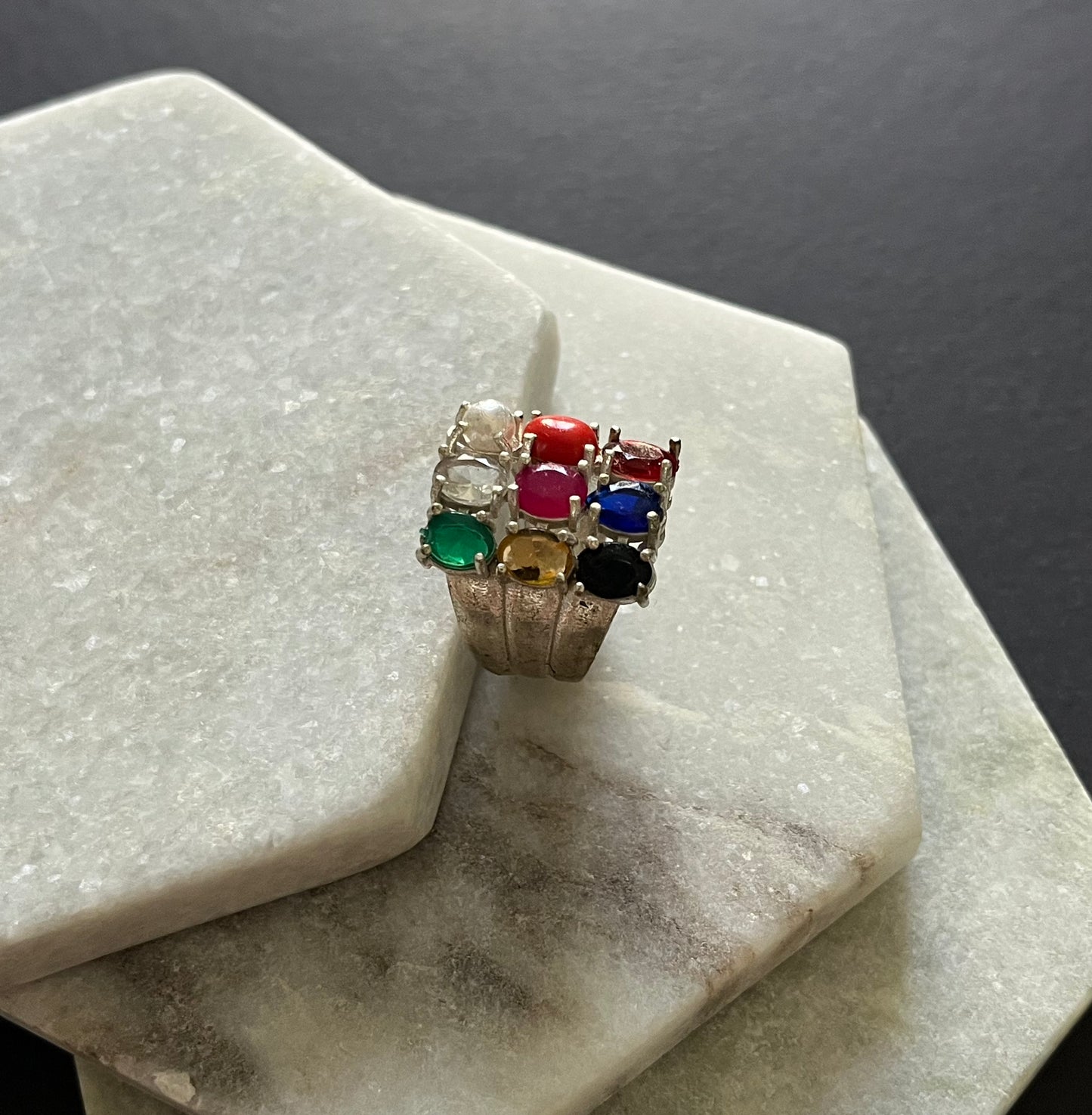 Navaratna Stainless Steel Ring