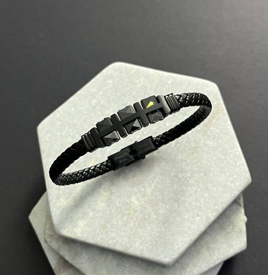 Hematite Braided Bracelet