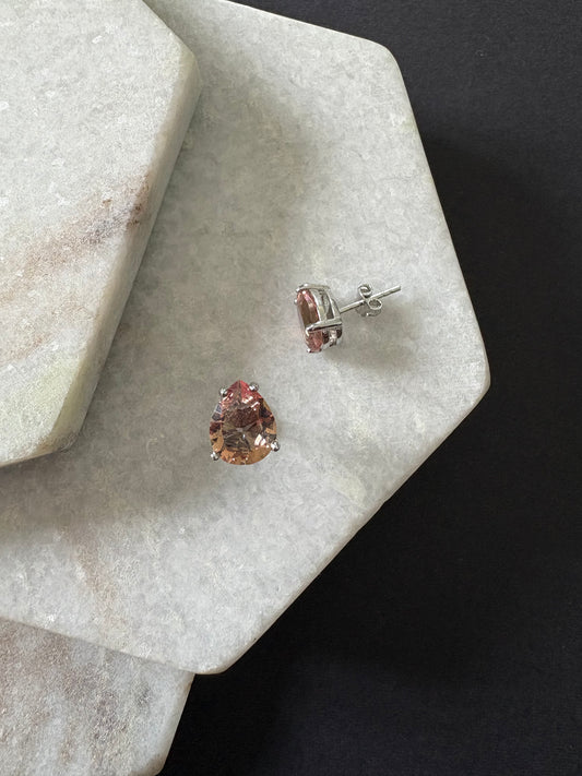 Large Pear Zultanite Stud Earrings