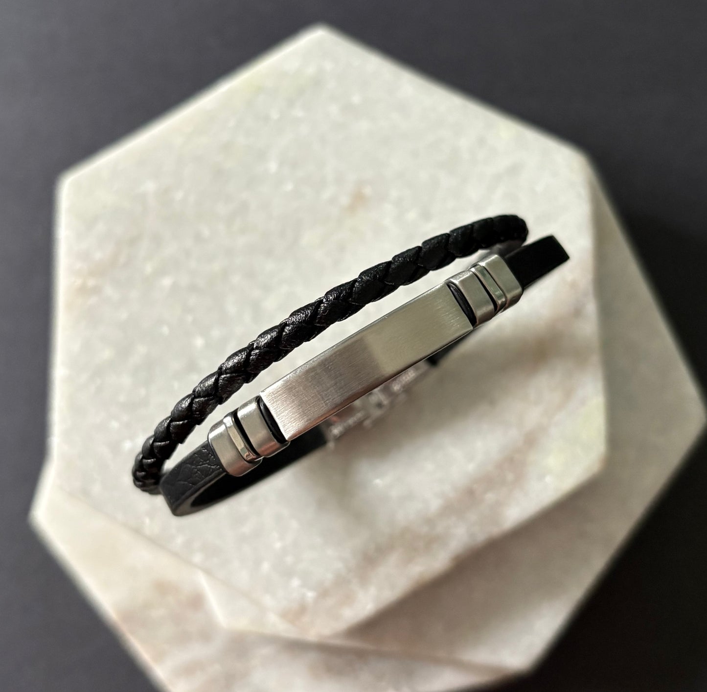 Double Strand Blue Chrome Bracelet