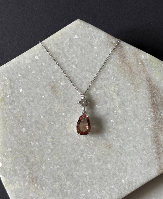 Pear Snowflake Necklace