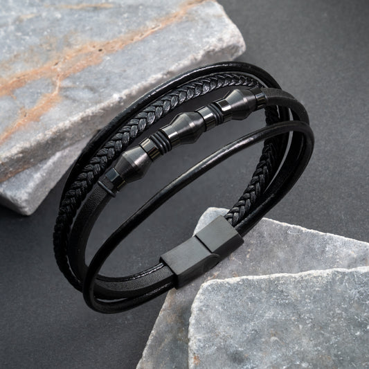 Multi Layered Leather Bracelet