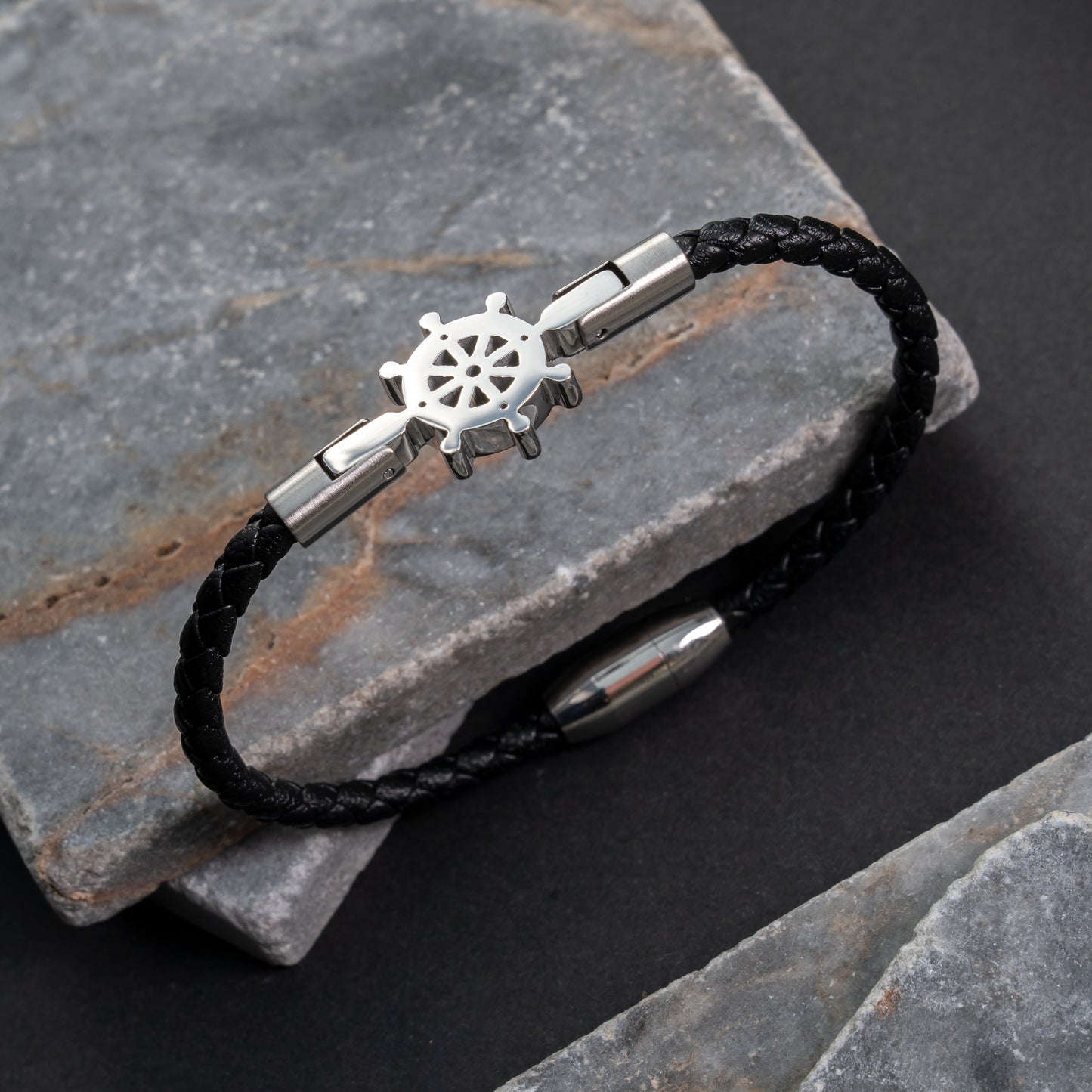 Braided Leather Rudder Bracelet